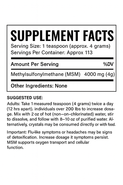 Reset Your Body in 14 Days with 99.9% Pure MSM Crystals